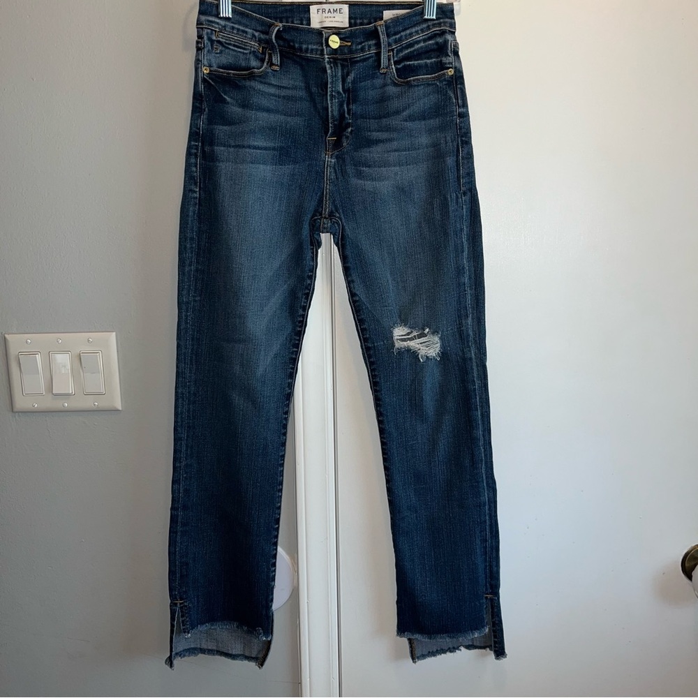 Frame Le High Straight Charlotte Jeans • Raw Hem